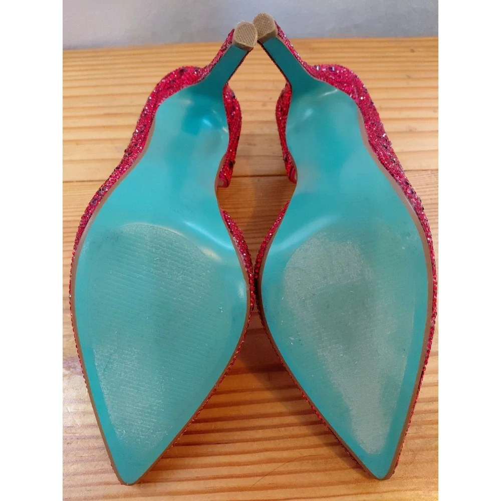 Red Heels Size 4 Or Big Kids/Youth Size 2 Hazel Rhinestone Glamorous Heels